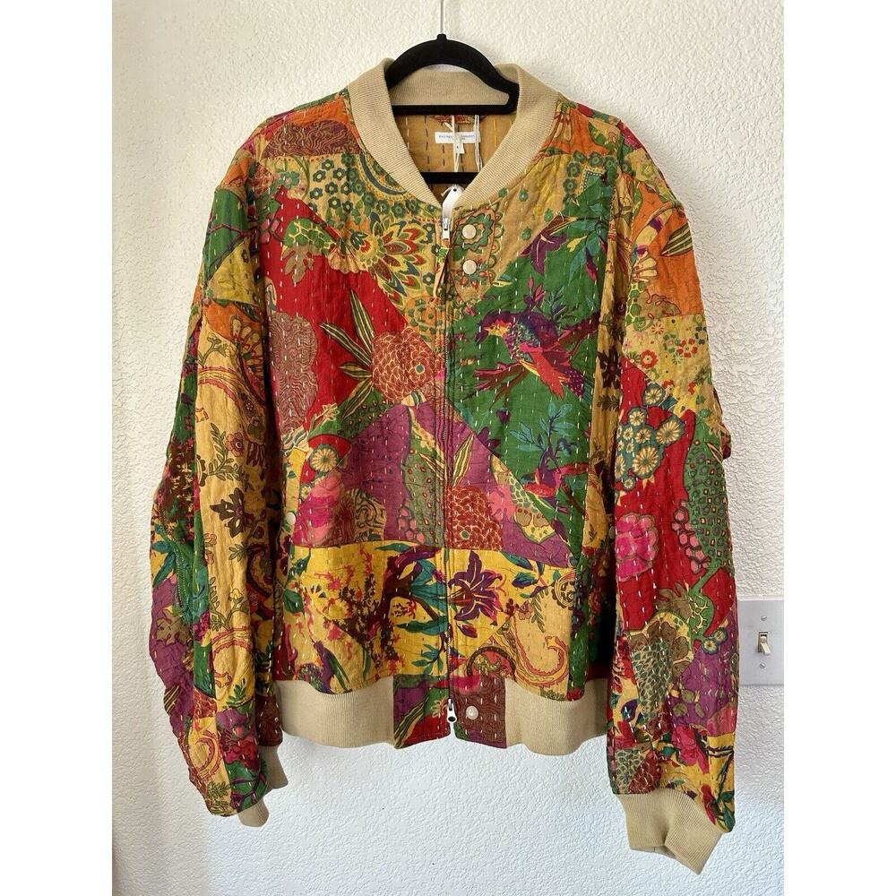 NWT Engineered Garments Aviator Jacket 'Khaki Triangle Handstitch' Unisex Size L